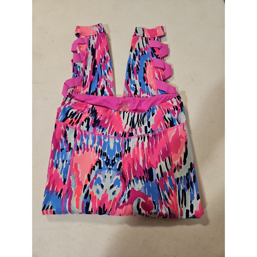 Lilly Pulitzer Luxletic Caille Weekender Leggings Free Spirit Pink Sz S(1634